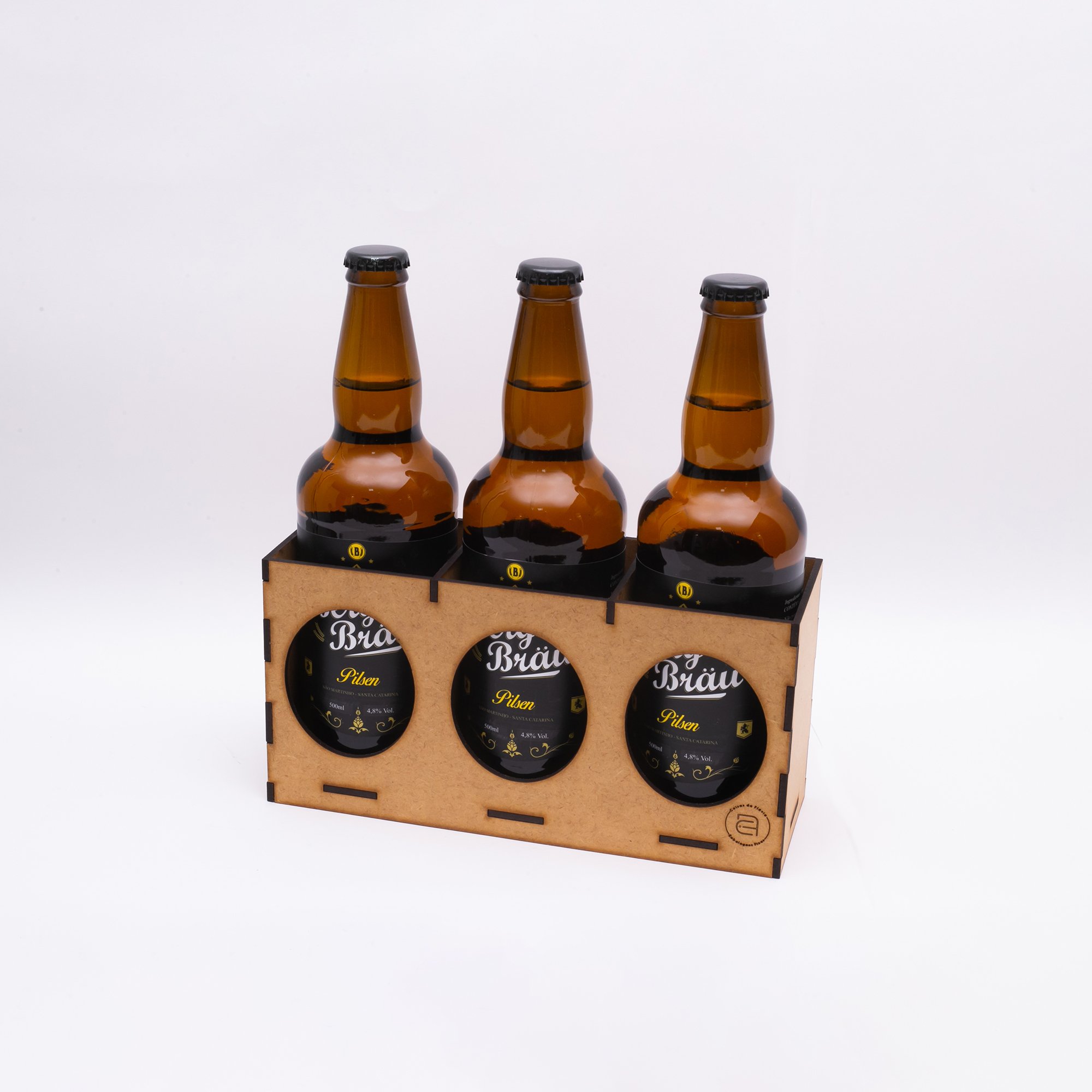 Cerve Box Box Cerveja Artesanal para 3 Garrafas em MDF